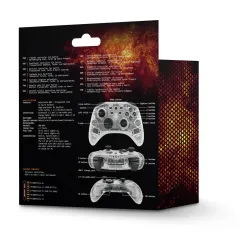 Pad Deltaco GAM-149-T do Nintendo Switch, PC Bezprzewodowy Transparent