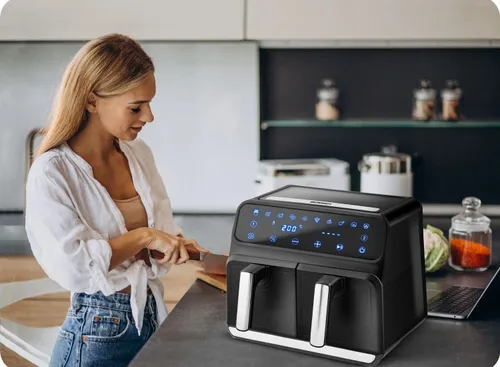 Air Fryer Frytkownica beztłuszczowa BERDSEN BD-653 8l z podwójnym koszem
