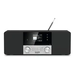 Radioodbiornik TechniSat DigitRadio 3 IR Radio FM DAB+ Internetowe Bluetooth Czarno-srebrny