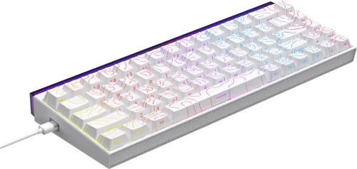 Klawiatura mechaniczna Ajazz NK68 Red Switch Biały