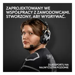 Słuchawki bezprzewodowe z mikrofonem Logitech G Pro X2 Lightspeed Nauszne Czarny + Stojak