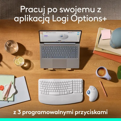 Myszka Logitech M575S bezprzewodowa biała
