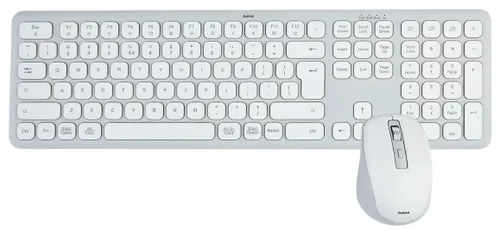 Zestaw klawiatura i mysz Hama WK-550/WKM-550 bezprzewodowa biała
