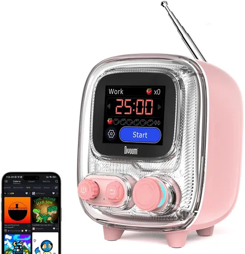 Głośnik mobilny DIVOOM Tivoo 2 Radio FM Różowy