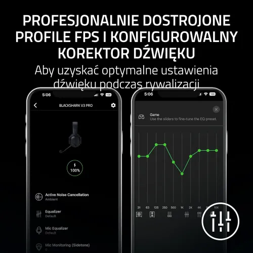 Słuchawki bezprzewodowe z mikrofonem Razer BlackShark V3 Pro NiKo Edition Nauszne ANC