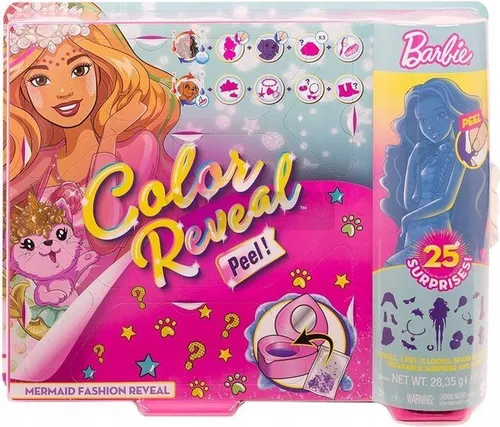 Lalka Barbie Color Reveal Syrenka i akcesoria GXV93