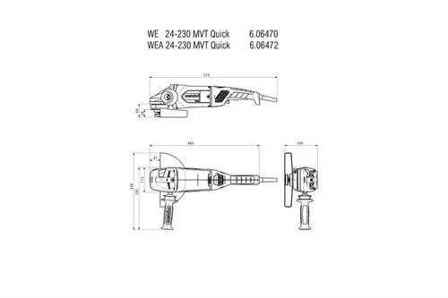 Szlifierka kątowa Metabo WEA 24-230 MVT Quick