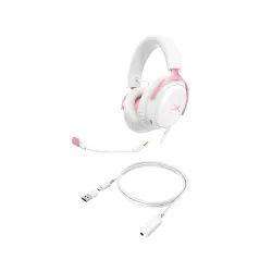 Słuchawki przewodowe z mikrofonem HyperX Cloud III Nauszne Biało-Różowe
