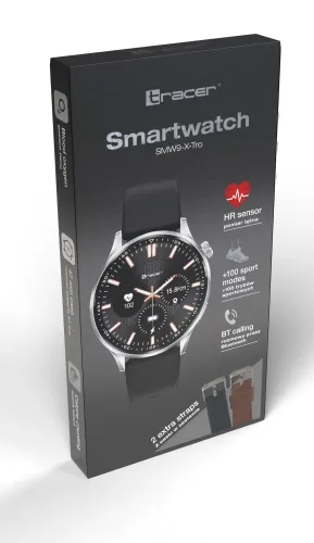 Smartwatch Tracer SMW9 X-TRO 1.52 47mm Czarny