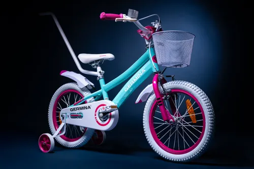 Rower dziecięcy GERMINA BMX 16 cali dla dziewczynki Błękitny