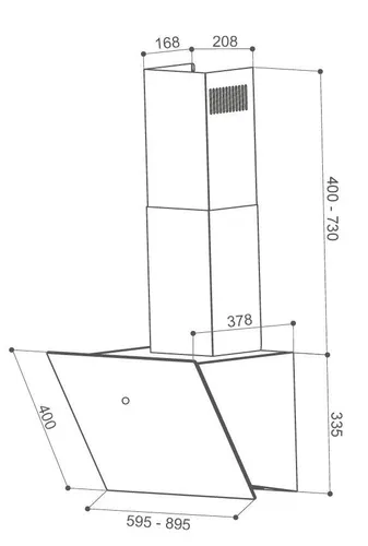 Okap Faber VRT BK 90 2LS Czarny