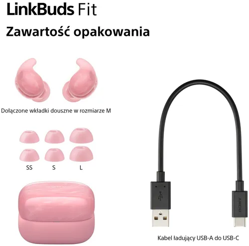 Słuchawki dokanałowe SONY LinkBuds WF-LS910 Różowy