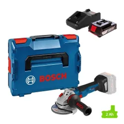 Szlifierka kątowa BOSCH GWS 18V-10 SC + Ładowarka BOSCH Professional GAL 18V-40 1600A019RJ + Akumulator BOSCH Professional GBA 1600Z00036 2Ah 18V