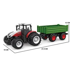 Interaktywny Traktor RC z Wywrotką Ciągnik z Przyczepą Zdalnie Sterowany Zestaw