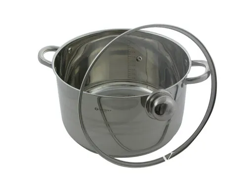 Indukcja garnek stal z pokrywką 20l 36cm 7313