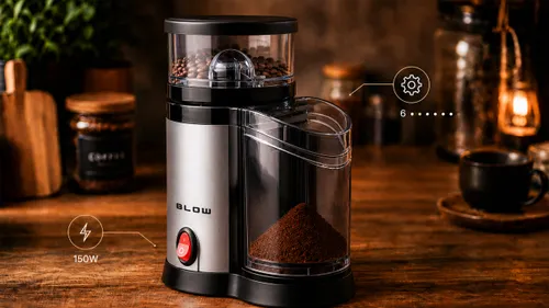 Młynek Do Kawy Elektryczny Żarnowy Grinder Mocny 150W 100 g Cicha Praca