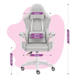 Fotel gamingowy HELL'S CHAIR HC-1000 Kids Szary