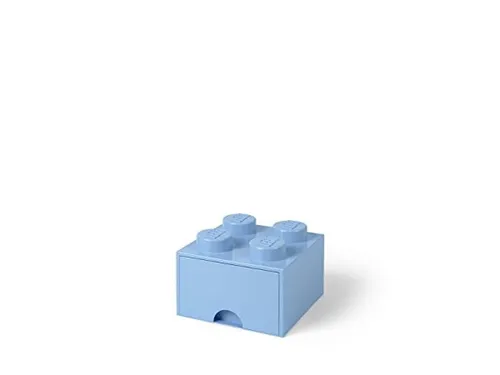 Lego 40051736 Pojemnik na klocki z szufladą 2x2 jasnoniebieski