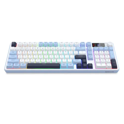 Klawiatura membranowa Redragon Aria K527WBL-PRO Biało-Niebieski