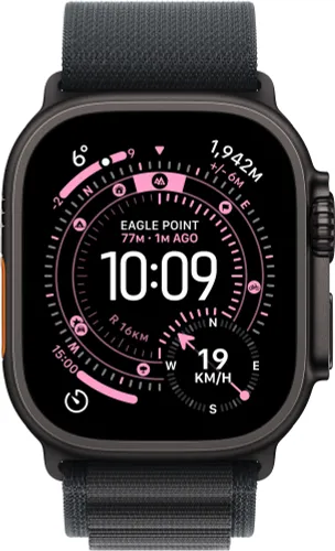 Apple Watch Ultra 3 GPS + Cellular 49mm koperta tytanowa (czarny) + pasek Alpine rozmiar S (czarny)