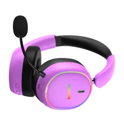 Słuchawki bezprzewodowe z mikrofonem Hator Phoenix 2 Wireless ESH42 ANC Nauszne Fioletowy