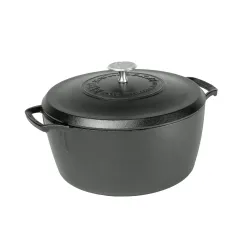 LODGE Blacklock 5,2 l czarny - garnek żeliwny z pokrywką