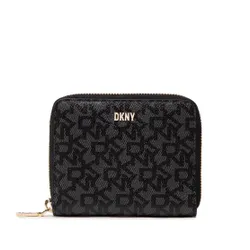 Büyük Kadın Cüzdan DKNY Bryant SM Zip Aroun R831j656 BK Logo / Bk XLB