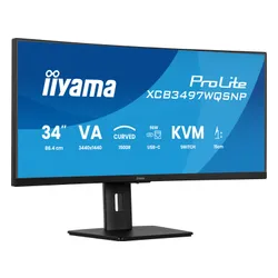 Monitor IIYAMA ProLite XCB3497WQSNP-B1 34" 3440x1440px 120Hz 0.4 ms [MPRT] Curved + Norton Small Business