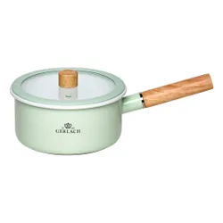 Zestaw garnków GERLACH Natur Enamel Pastelowa zieleń (6 elementów)