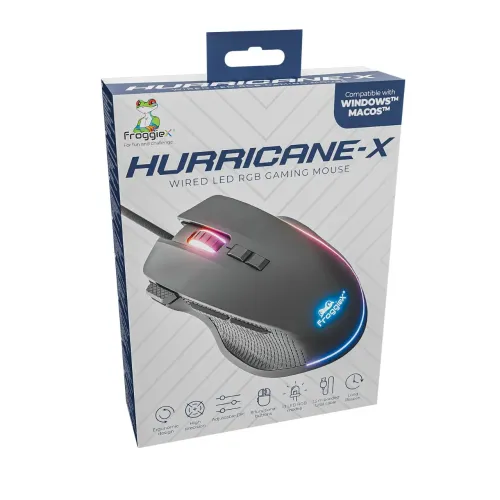 Myszka gamingowa FroggieX Hurricane-X Czarny