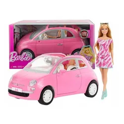 BARBIE AUTO FIAT 500 KABRIOLET SAMOCHÓD DLA LALEK Barbie zestaw z lalką HRG59
