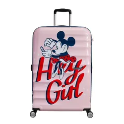 Walizka duża American Tourister Wavebreaker Disney - Minnie darling pink