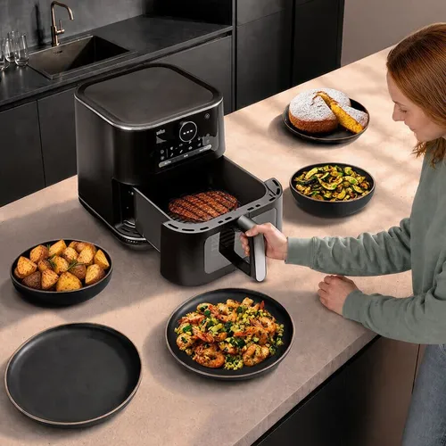 Air Fryer Frytkownica beztłuszczowa BRAUN MultiFry 7 HF7076BK 8l z okienkiem do obserwacji postępów gotowania