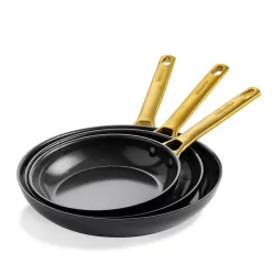 GREENPAN Padova Black 3 szt. - zestaw patelni ceramicznych nieprzywierających