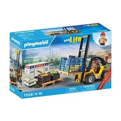 Playmobil My Life набор 71528 Вилочный погрузчик с грузом