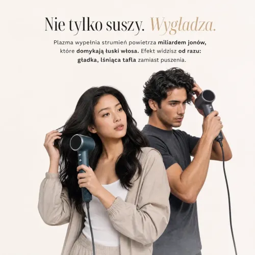 Suszarka do włosów SkinVibe Nova PlasmaGo Zimny nawiew 1100W 2 prędkości 4 temperatury Eggplant