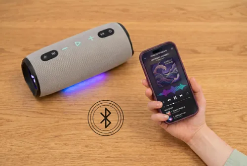 Głośnik mobilny XMUSIC BTS860 Bluetooth, Moc 40W, IP66, Akumulator 5000 mAh,  Radio FM, Szary
