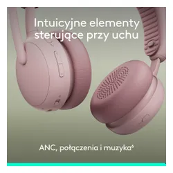 Słuchawki LOGITECH Zone Wireless 2 ES Bezprzewodowe, Nauszne, ANC Różowy