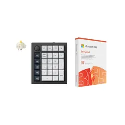 Klawiatura KEYCHRON Q0 Max Wireless Number Pad Switch Gateron Jupiter Banana Czarno-biały + Program MICROSOFT 365 Personal
