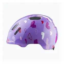 Kask rowerowy dziecięcy Alpina Ximo 2 Jr purple hearts gloss