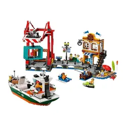 Конструктор LEGO City 60422 морской порт с грузовым кораблем