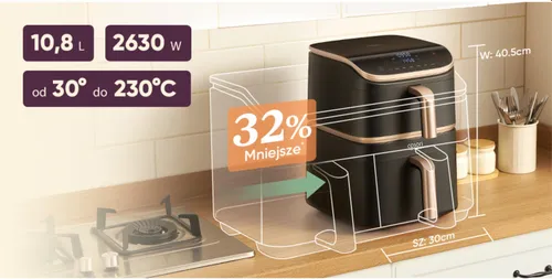 Air Fryer Frytkownica beztłuszczowa COSORI Turbo Tower Pro Smart CAF-DC123S-DEUR 10.8l (WiFi)