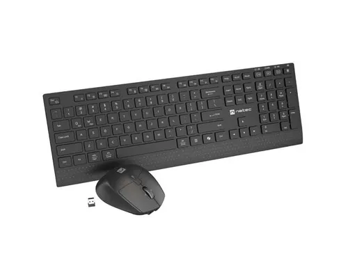 Zestaw klawiatura i mysz Natec Stingray 2 bezprzewodowa czarna