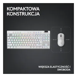 Klawiatura mechaniczna Logitech G Pro X TKL Lightspeed Tactile - GX Brown - biały