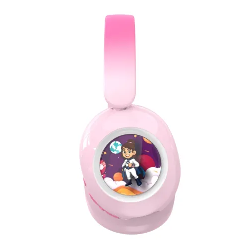 Słuchawki bezprzewodowe Garett Astro Wave ANC Nauszne Dla dzieci Bluetooth Różowy