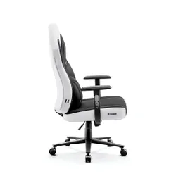 Fotel Diablo Chairs X-Gamer 2.0 Normal Size Gamingowy do 150kg Skóra ECO Tkanina Snow white