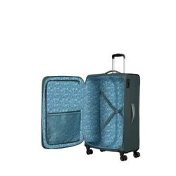 Большой расширяемый чемодан American Tourister Pulsonic-dark forest