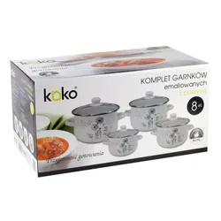 Zestaw garnków KOKO KO 9324 Dmuchawce (8 elementów)