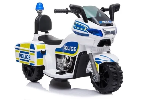 Motorek Na Akumulator Tr1912 Dla Dziecka 1-3 Lat Policja Dźwięki LED Kuferki