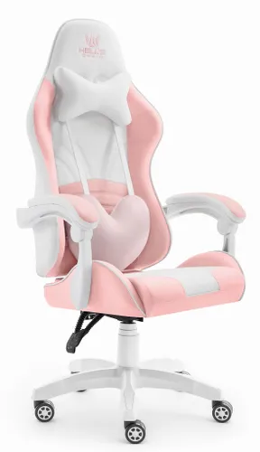 Fotel gamingowy HELL'S CHAIR Rainbow 2.0 Różowo-Biały